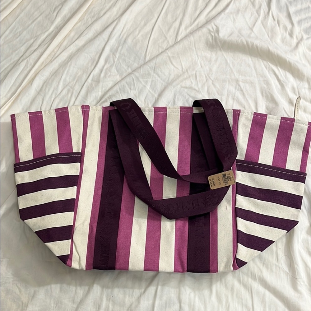 PINK Victoria's Secret Striped Tote Bag